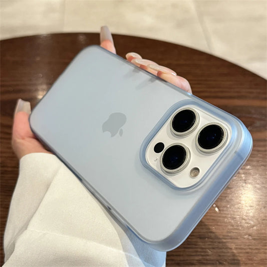 Soft Matte Frosted Silicone Case with Color Frame