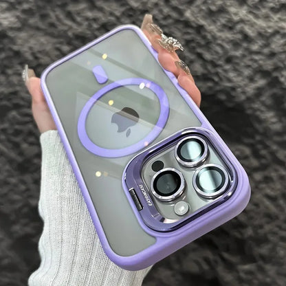 Magnetic Shockproof Case with Camera Stand – MagSafe Compatible