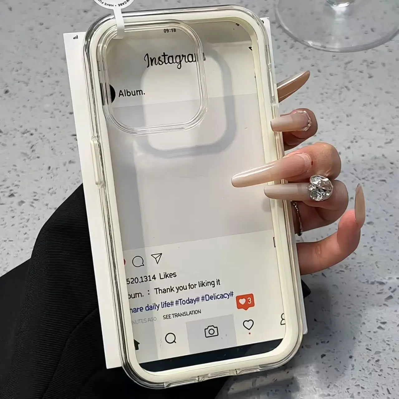 Candy Color Frame Clear Protective Case