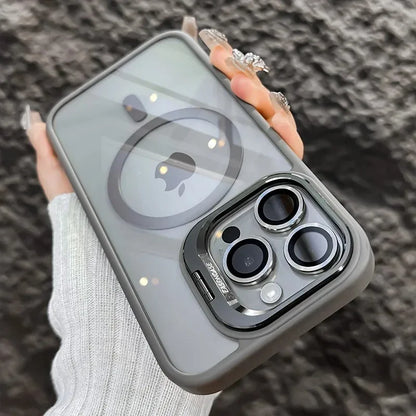Magnetic Shockproof Case with Camera Stand – MagSafe Compatible