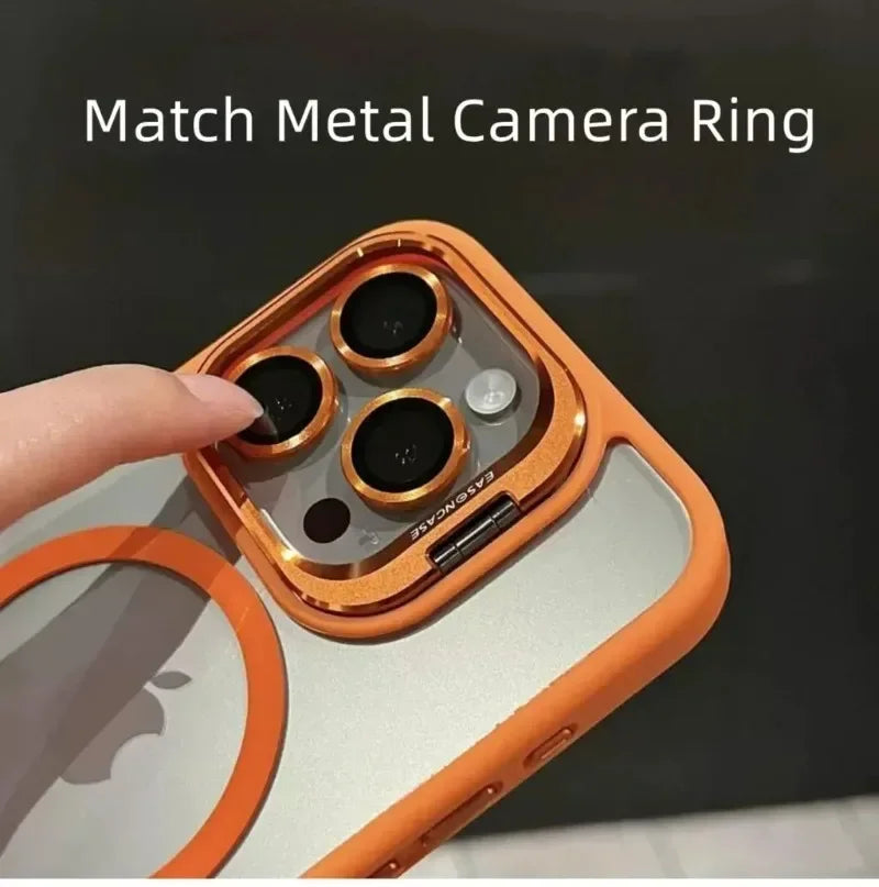 Magnetic Shockproof Case with Camera Stand – MagSafe Compatible