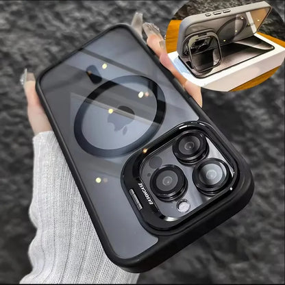 Magnetic Shockproof Case with Camera Stand – MagSafe Compatible