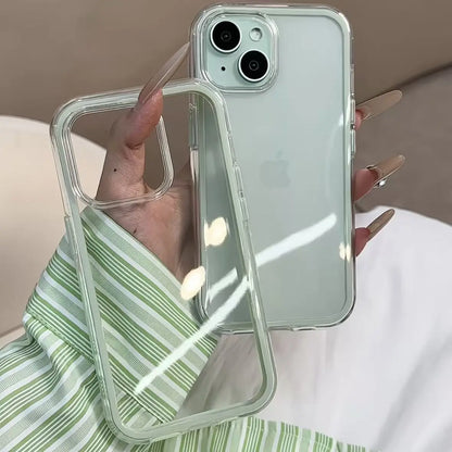 Candy Color Frame Clear Protective Case