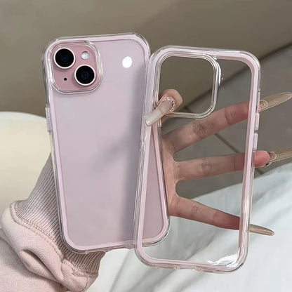 Candy Color Frame Clear Protective Case
