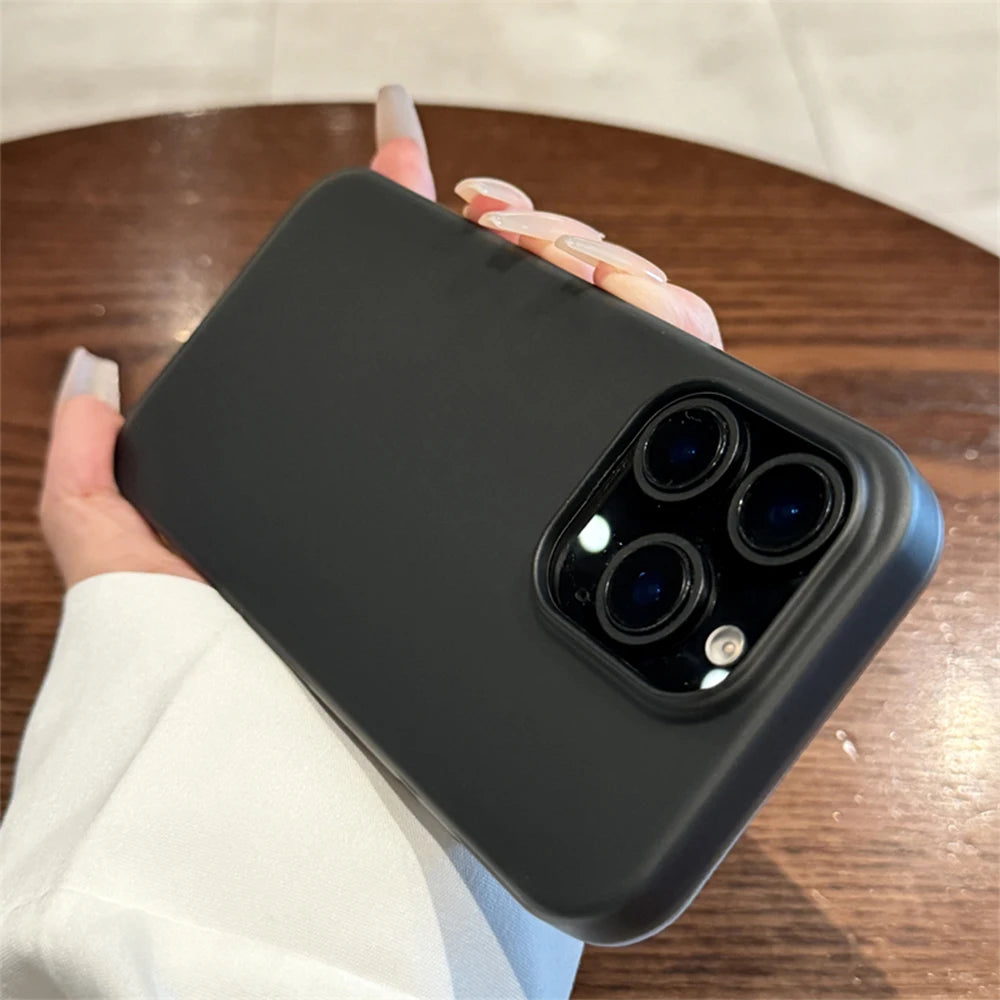 Soft Matte Frosted Silicone Case with Color Frame