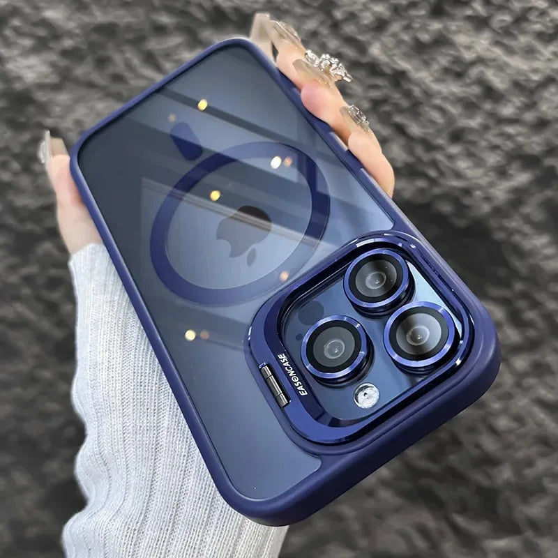 Magnetic Shockproof Case with Camera Stand – MagSafe Compatible