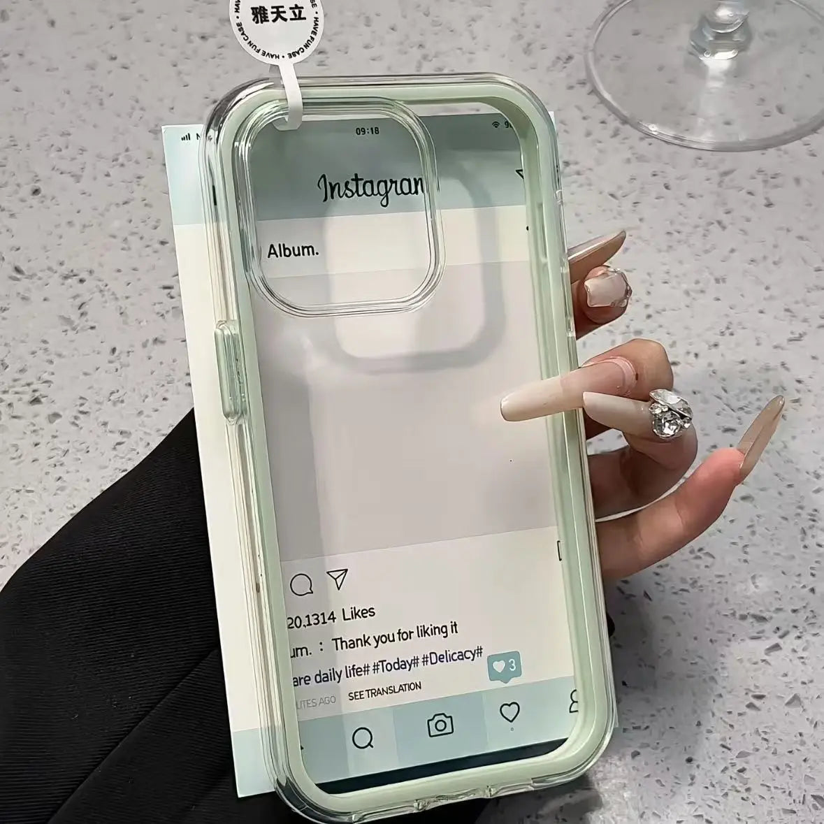 Candy Color Frame Clear Protective Case