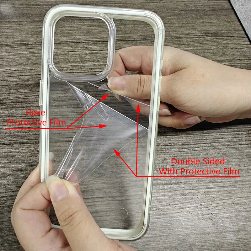 Candy Color Frame Clear Protective Case