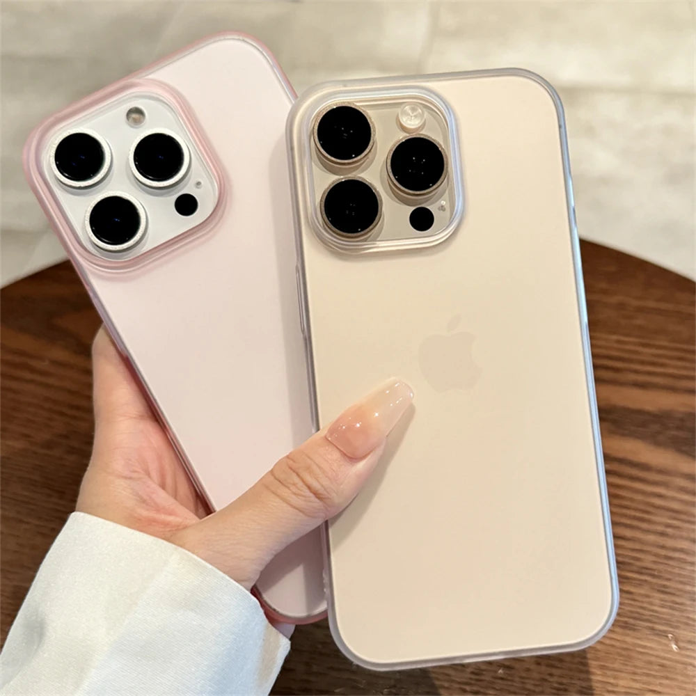Soft Matte Frosted Silicone Case with Color Frame