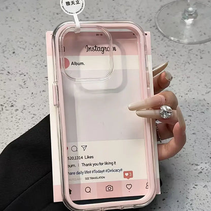 Candy Color Frame Clear Protective Case